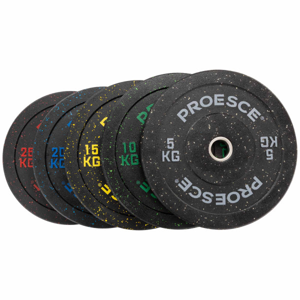 Бамперні диски із структурної гуми Record Bumper Plates 51мм, 15кг, чорний-жовтий, код: TA-4782-15