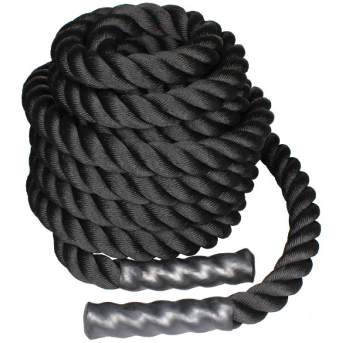 Канат для кросфіту LiveUp Battle Rope Black 6м, чорний, код: 2016052600349