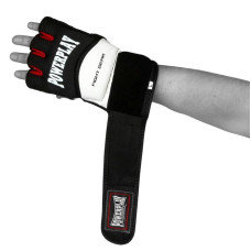 Рукавиці для MMA PowerPlay L, чорні-білі, код: PP_3075_L_Bl/White