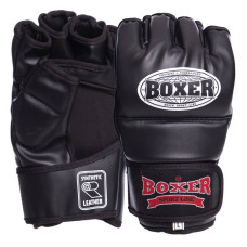 Рукавички для змішаних єдиноборств MMA Boxer XL, чорний, код: 5021_XLBK