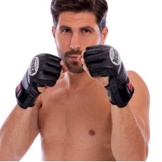 Рукавички для змішаних єдиноборств MMA Boxer XL, чорний, код: 5021_XLBK