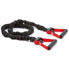 Еспандер трубчастий Adidas Power Tube 122 см, чорний-червоний, код: 885652000284