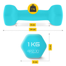 Набір гантелей вінілових 4Fizjo Classic 7 кг зі стійкою, код: P-5905973403221