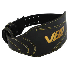 Пояс атлетичний шкіряний Velo 2XL ширина-15см, чорний-золотий, код: VL-9738_2XL