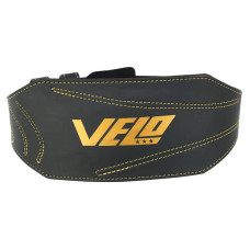 Пояс атлетичний шкіряний Velo 2XL ширина-15см, чорний-золотий, код: VL-9738_2XL