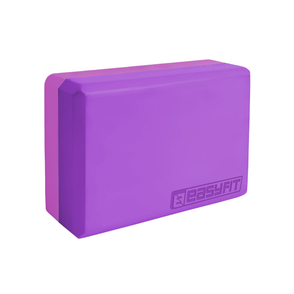 Блок для йоги EasyFit Polarity рadma фіолетовий, код: EF-1821-VP-EF