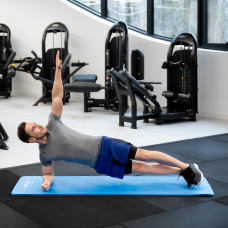 Килимок (мат) для фітнесу та йоги Gymtek NBR 1,5см голубий, код: 5907766660217