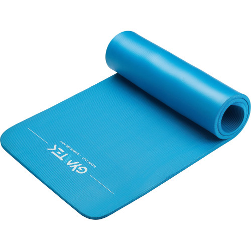 Килимок (мат) для фітнесу та йоги Gymtek NBR 1,5см голубий, код: 5907766660217