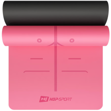 Йога-мат Hop-Sport PU 0,5см 183 x 68см HS-P005GM рожевий, код: 5902308230224