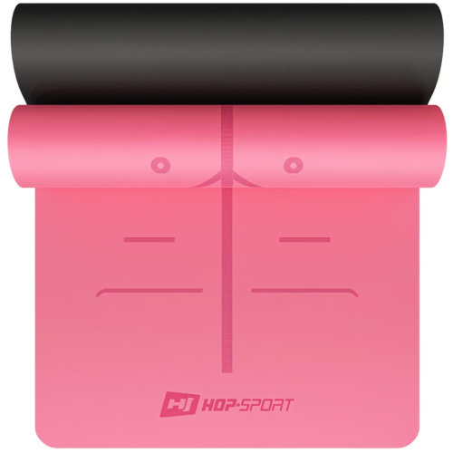 Йога-мат Hop-Sport PU 0,5см 183 x 68см HS-P005GM рожевий, код: 5902308230224