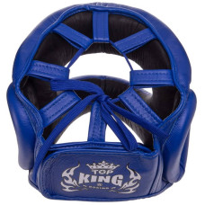 Шолом боксерський з бампером шкіряним Top King Pro Training L синій, код: TKHGPT-OC_LBL-S52