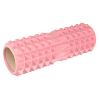 Ролер масажний циліндр (ролик мфр) FitGo Grid Spine Roller 330x130 мм, рожевий, код: FI-5847_P