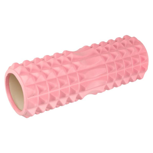 Ролер масажний циліндр (ролик мфр) FitGo Grid Spine Roller 330x130 мм, рожевий, код: FI-5847_P