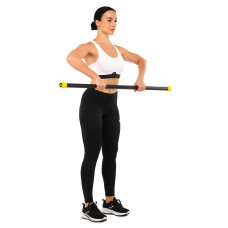 Бодібар Zelart Body Bar 5 кг, чорний-жовтий, код: FI-4776-5