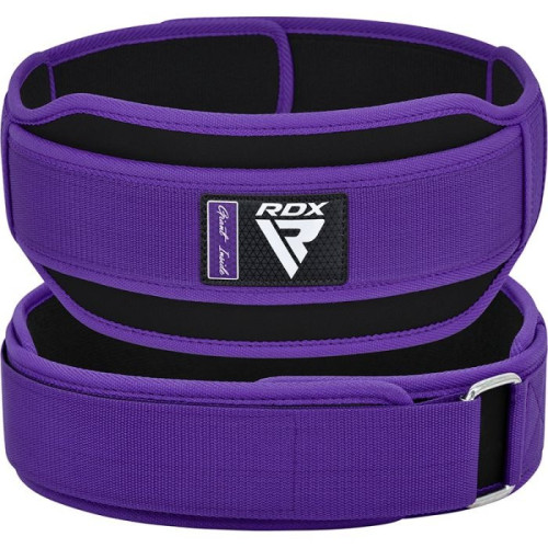 Пояс для важкої атлетики RDX RX5 Double Belt неопреновий XS, фіолетовий, код: WBD-RX5PR-XS