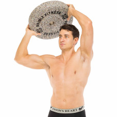 Бамперні диски із структурної гуми Record Bumper Plates 51мм, 25кг, сірий, код: TA-4787-25