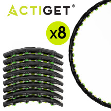 Обруч для талії Actiget (хулахуп) масажний, складний 88 см 1.2 кг Black, код: ACT0135
