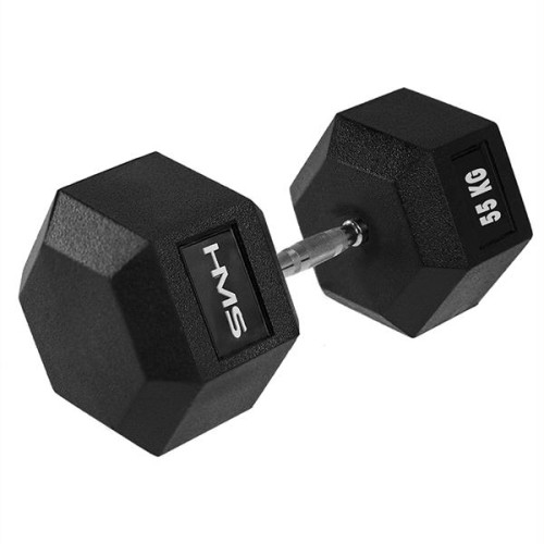 Гантеля HMS Hex Pro 1х55 кг, чорний, код: 17-66-132-IN