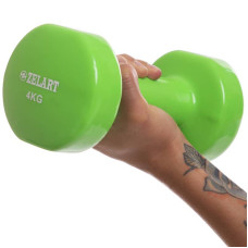 Гантелі для фітнесу вінілові Zelart Beauty 2x4 кг фіолетовий, код: TA-5225-4_V