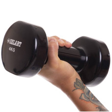 Гантелі для фітнесу вінілові Zelart Beauty 2x4 кг фіолетовий, код: TA-5225-4_V