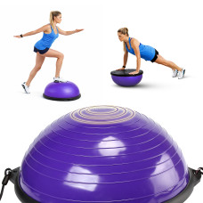Балансувальна платформа (півсфера) Cornix Bosu Ball 58 см з еспандерами Violet, код: XR-0454