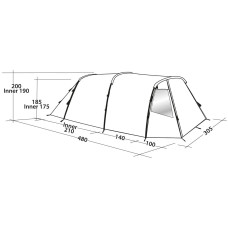 Намет п"ятимісний EasyCamp Huntsville 500 Green/Grey (120407), код: 929577-SVA