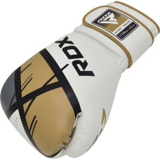 Боксерські рукавиці RDX F7 Ego 10 унцій, білий-золотий, код: BGR-F7GL-10oz