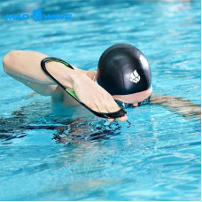 Лопатки вісімки для плавання ласти для рук MadWave Stroke Trainer S (285х105 мм), чорний-зелений, код: M077001_S