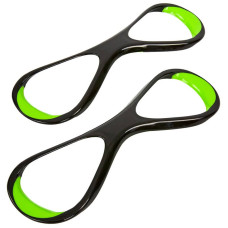 Лопатки вісімки для плавання ласти для рук MadWave Stroke Trainer S (285х105 мм), чорний-зелений, код: M077001_S