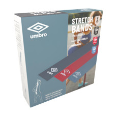Еспандери стрічкові набір Umbro Stretch Bads um-sb-blrdblk 1200x120 мм, 3шт синій, червоний, чорний, код: 2025012700975
