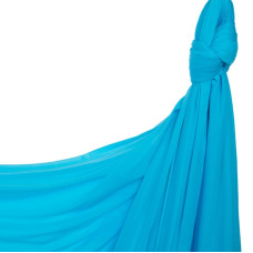 Гамак для йоги зі стропами та кріпленням до стелі FitGo Antigravity Yoga 5100х3070 мм, блакитний , код: DH6026-1_N