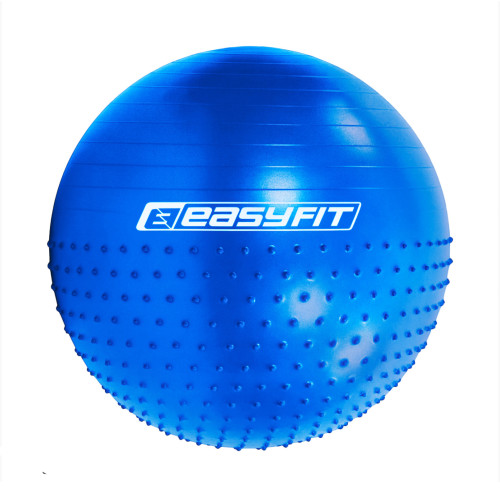 Фітбол EasyFit Hybrid 750 мм, напівмасажний, синій, код: EF-3012-BL-EF