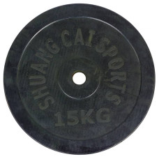 Диск прогумований Shuang Cai Sports 15кг (d-30мм), код: TA-1446-15S-S52