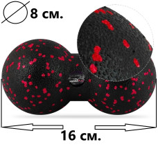 Набір м"ячів для масажу та йоги PowerPlay EPP (комплект з 2 штук) Red, код: PP_4090_Red