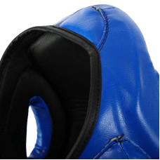 Шолом боксерський з повним захистом шкірозамінник Boxer New M, синій, код: 2036-N_MBL