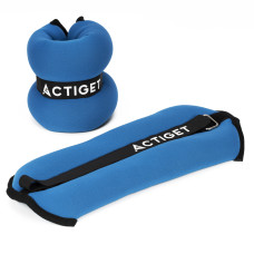 Обважнювачі-манжети для ніг та рук Actiget 2 x 2 кг Blue/Black, код: ACT0130