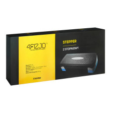 Степ-платформа 2-ступінчаста 4FIZJO 69 х 28 х 10-15 см Black/Blue, код: P-5907222931370