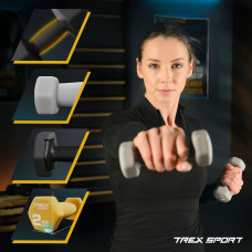 Набір фітнес гантелей TREX Sport TX-V120VS з підставкою 12кг, код: 5902308231207
