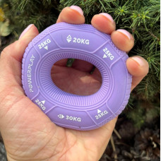 Еспандер кистьовий силіконовий PowerPlay Hand Grip Medium 20-25-30 кг, фіолетовий, код: PP_4331_Purple_(20-25-30)