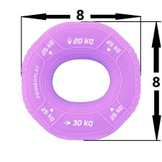 Еспандер кистьовий силіконовий PowerPlay Hand Grip Medium 20-25-30 кг, фіолетовий, код: PP_4331_Purple_(20-25-30)