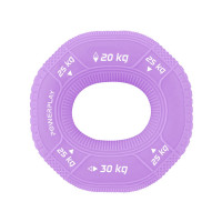 Еспандер кистьовий силіконовий PowerPlay Hand Grip Medium 20-25-30 кг, фіолетовий, код: PP_4331_Purple_(20-25-30)