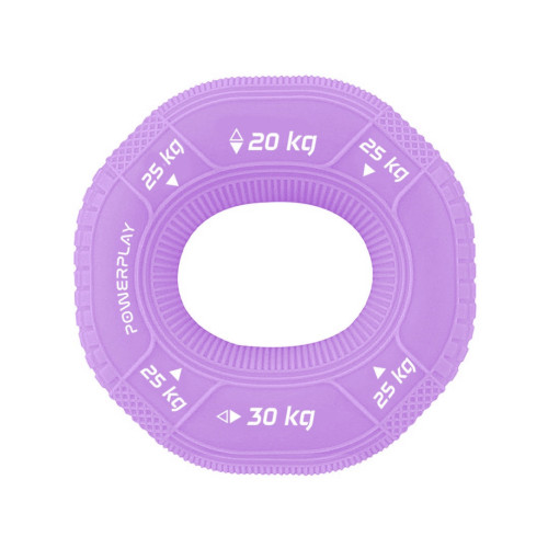 Еспандер кистьовий силіконовий PowerPlay Hand Grip Medium 20-25-30 кг, фіолетовий, код: PP_4331_Purple_(20-25-30)